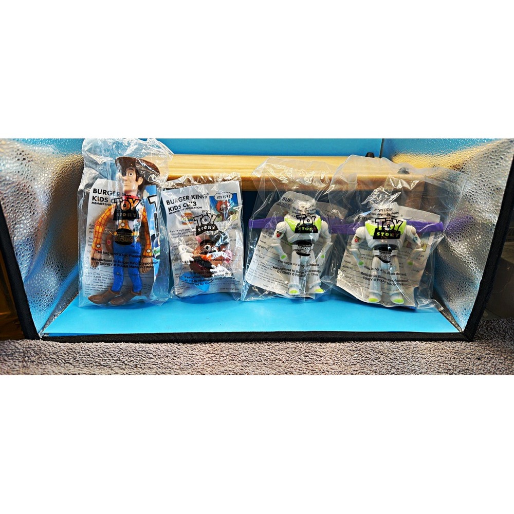 Vintage Disney Toy Story 1995 Burger King Kids Club Toy Lot Woody Buzz Mr Potato